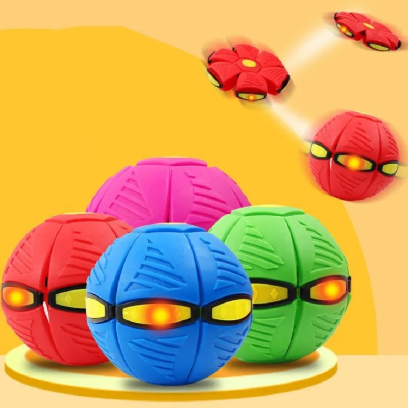 LED Flying UFO Flat Throw Disc Ball - Puppilor