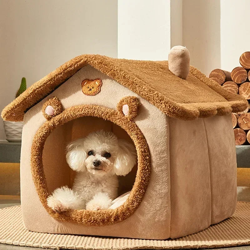 Foldable Dog House Kennel Bed Mat - Puppilor