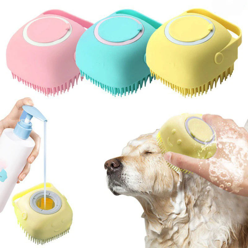 Bathroom puppy dog bath massage glove for brush - Puppilor