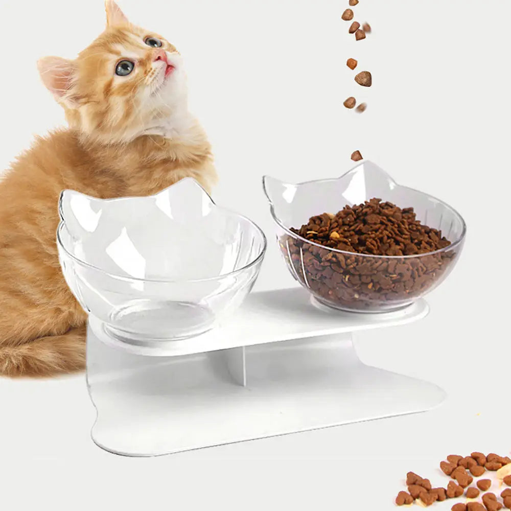 Non-Slip Cat Single Double Pet Bowls - Puppilor