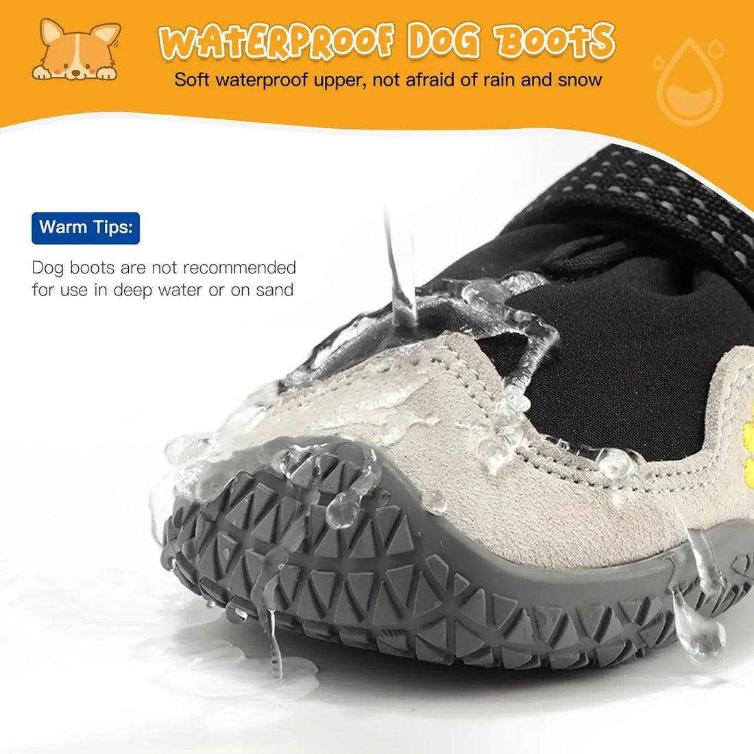 ATUBAN Shoes for Large Size Dogs for Hot Pavement or Winter Snow - Puppilor