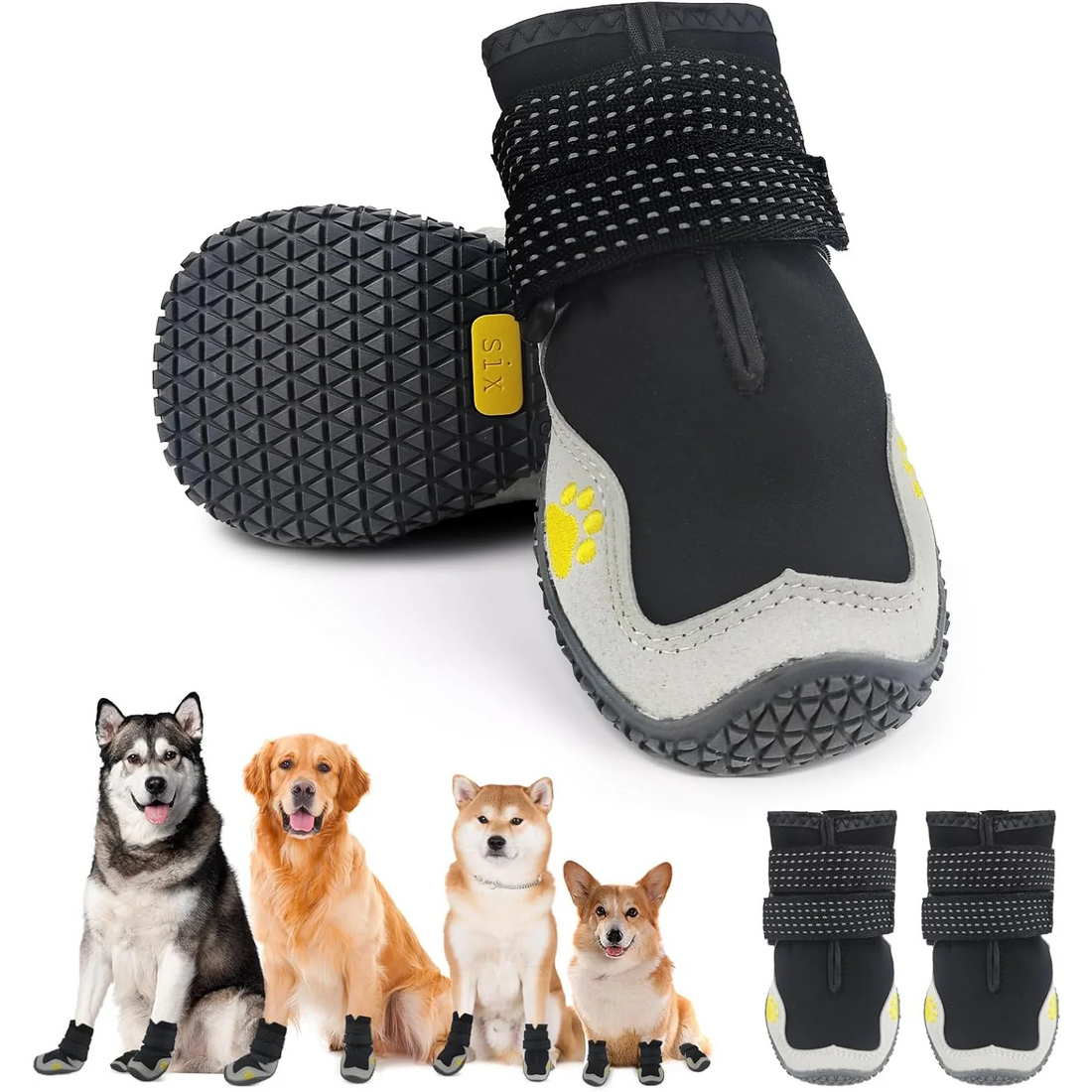 ATUBAN Shoes for Large Size Dogs for Hot Pavement or Winter Snow - Puppilor